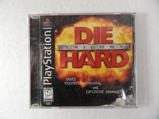 Die Hard Trilogy Sony Playstation Authentic Cib Ps1 Psx Game Vtg -