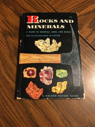Vintage 1957 Golden Nature Guide Rocks And Minerals Zim & Shaffer Book