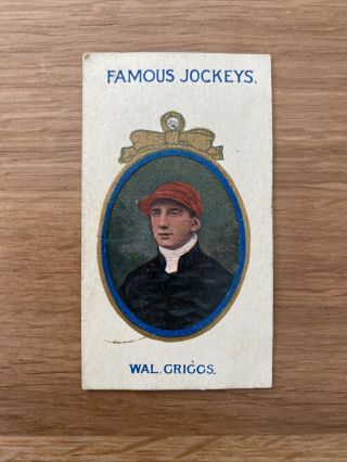 Rare Taddy Famous Jockeys No Frame Cigarette Card 1905 Cat Price £36 Wal Griggs