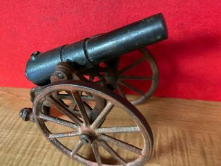 Antique U.  S.  Copper Cast Iron Black Powder Signal Cannon 3