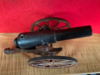 Antique U.  S.  Copper Cast Iron Black Powder Signal Cannon 4
