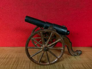 Antique U.  S.  Copper Cast Iron Black Powder Signal Cannon 5