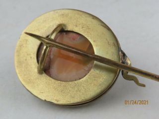 ANTIQUE Victorian 10K Yellow Gold Boulder Opal Matrix Diamond Snake STICK PIN 4