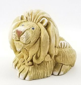 Vintage Handmade Artesania Rinconada Uruguay Signed Lion Figurine - Retired