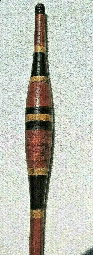Vintage India Hand Crafted Painted Wood Chapati Rolling Pin