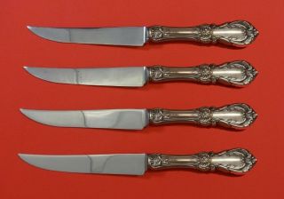 Burgundy By Reed And Barton Sterling Silver Steak Knife Set 4pc Hhws Custom