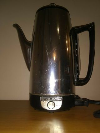 Vtg Ge General Electric 9 Cup Coffee Percolator Pot Maker Immersible A8p15