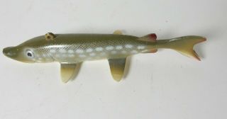 Small Vintage Ice King Bear Creek Plastic Pike Spearing Fish Decoy