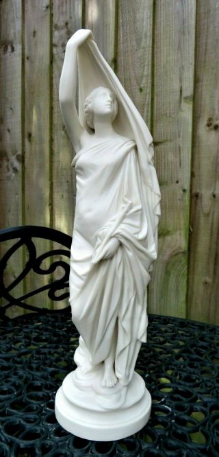 ANTIQUE 19THC LARGE PARIAN FIGURE OF A LADY STANDING ON CLOUDS C1870 - R&L 3