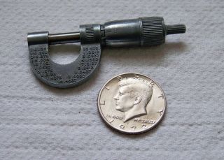 Tiny Vintage 0 - 1/2 " Capacity Mini Pocket Micrometer Inspection Gauge Tool