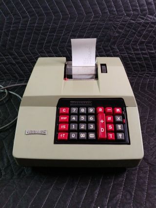 Vintage Hermes Model 167 - 12 Fully Mechanical Calculator - Adding Machine