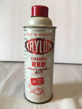 Vintage Krylon Spray Paint Can 1950 - 60’s Cherry Red Enamel 2101 Graffiti