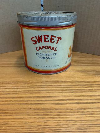 Vintage Sweet Caporal Cigarette Tobacco Tin - Imperial Tobacco Co.