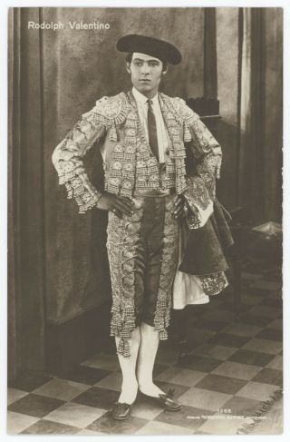 Silent Movie Actor Rudolph Valentino Vintage Swedish Photo Postcard