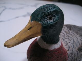 Small Hand Carved Wooden Duck Decoy Signed Larry Gannon 1984 3