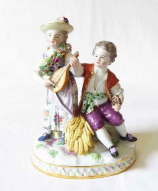 Fine Quality Antique 19th Century Meissen Porcelain Figure Group