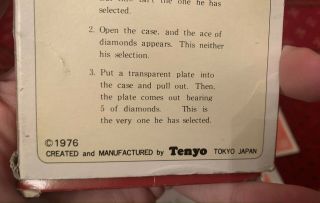Vintage Magic Trick - See Through Card By Tenyo Japan - T - 77 - 1976 Magic Trick 3