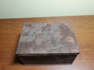 Vintage Rare Tobacco Advertising Tin Canister – Three States Mixture As Found