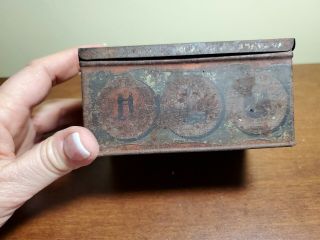Vintage RARE Tobacco Advertising Tin Canister – THREE STATES MIXTURE As Found 2