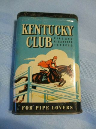 Vintage Kentucky Club Pipe & Cigarette Tobacco Can