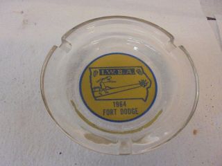 glass ashtray iowa women ' s bowlers association 1964 fort dodge iowa 2