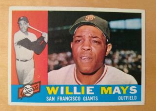 1960 Topps Willie Mays 200 Baseball Card Ex - Nm Maybe Grade 7