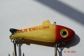 " Old English " Bingo Dorsal Finned Lead Eye Swimmer Paint Still On Line Tie