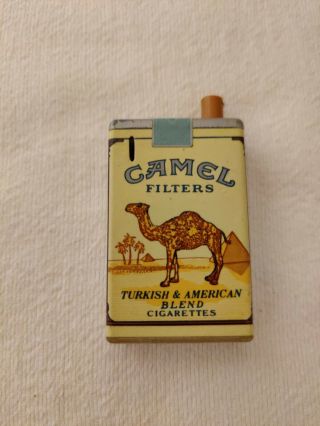 Vintage Camel Filters Cigarette Pack Butane Lighter - 2 - 1/2 " X1 - 3/8 "