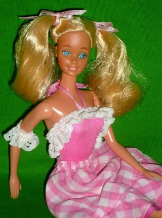 Vintage 1982 Superstar Era My First Barbie Doll Pink & White Outfit Vgc