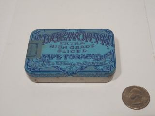 Vintage Edgeworth Extra Sliced Pipe Tobacco Tin With L&b Stamp