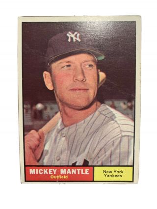 Mickey Mantle 1961 Topps 300 Hof York Yankees