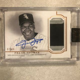 2020 Topps Dynasty Frank Thomas Autograph Game Worn Patch Auto /10 Chicago