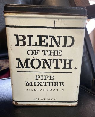 Vintage Pipe Mixture Tobacco Tin Kentucky Club Blend Of The Month Wheeling W Va