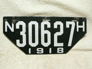 1918 HAMPSHIRE Porcelain VISITOR License Plate Tag - Non Resident 2