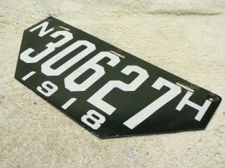 1918 HAMPSHIRE Porcelain VISITOR License Plate Tag - Non Resident 4