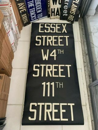 Vintage Ny Nyc Subway Roll Sign Essex Street West 4th Museum Washington Square
