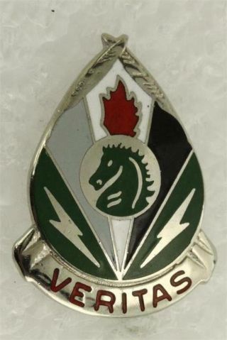 Vintage Military Us Dui Pin 2nd Psychological Operations Battalion Veritas D - 22