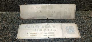 Emd Builders Plates From Sd50 (mopac 5017) Matched Pair
