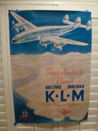 KLM FLYING DUTCHMAN TRAVEL POSTER VINTAGE POSTER 2