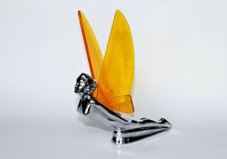 Amber Butterfly - Winged Goddess Automobile Hood Ornament Mascot