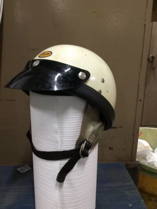 Vintage Buco Guardian Motorcycle Half Helmet W/ Visor