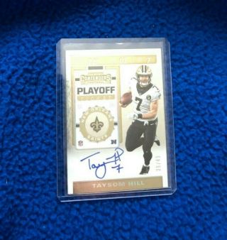 2019 Panini Contenders Taysom Hill Auto Autograph Playoff Ticket 25/49 Saints