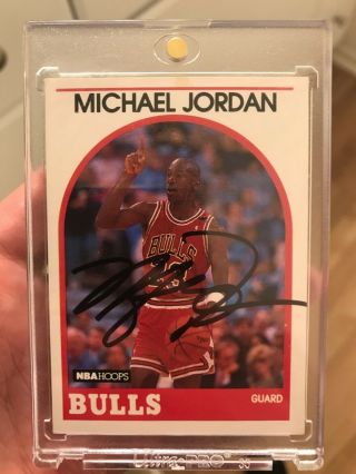 1989 Hoops Basketball 200 Michael Jordan Chicago Bulls Signed