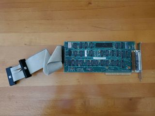 Vintage Ibm 6181682 Floppy Drive Controller Card 8 Bit Isa,  1503969,  With Ribbon