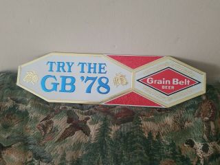 Vintage Grain Belt Beer Sign Gb 