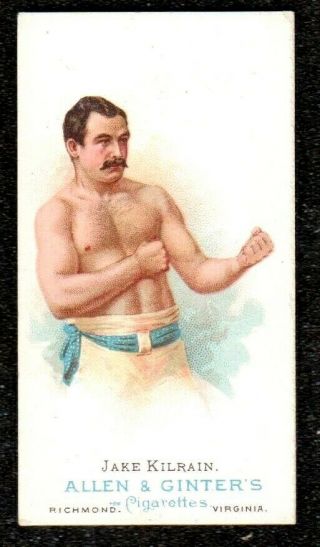 1888 Allen & Ginter The Worlds Champions Boxer Jake Kilrain Cigarette Card
