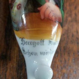 Antique German Hand Painted Pipe Bowl Porcelain - Once Again Empty 2