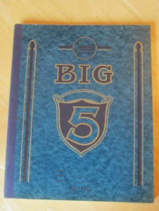 Vtg Nos Big 5 Tablet Childrens Composition Book Rexall Store Christmas Prop
