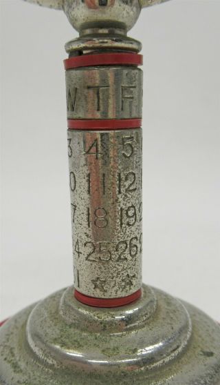 Vintage Rare 1940 ' s Occupied Japan Globe Calendar Table Lighter Red Bakelite 3