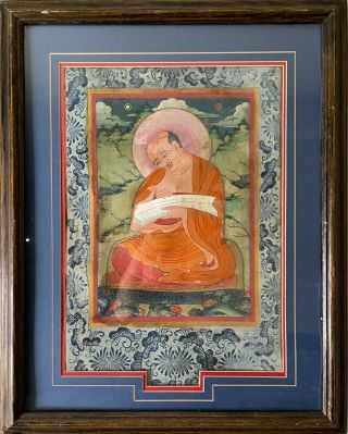 Rare Antique 18th/19th Century Tibetan Thangka Lama Painting Thanka